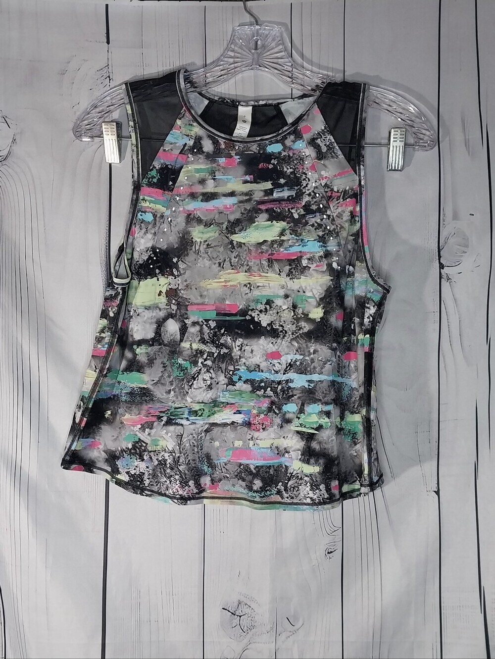 Lululemon Sculpt Activewear Abstract Cropped Tank Top